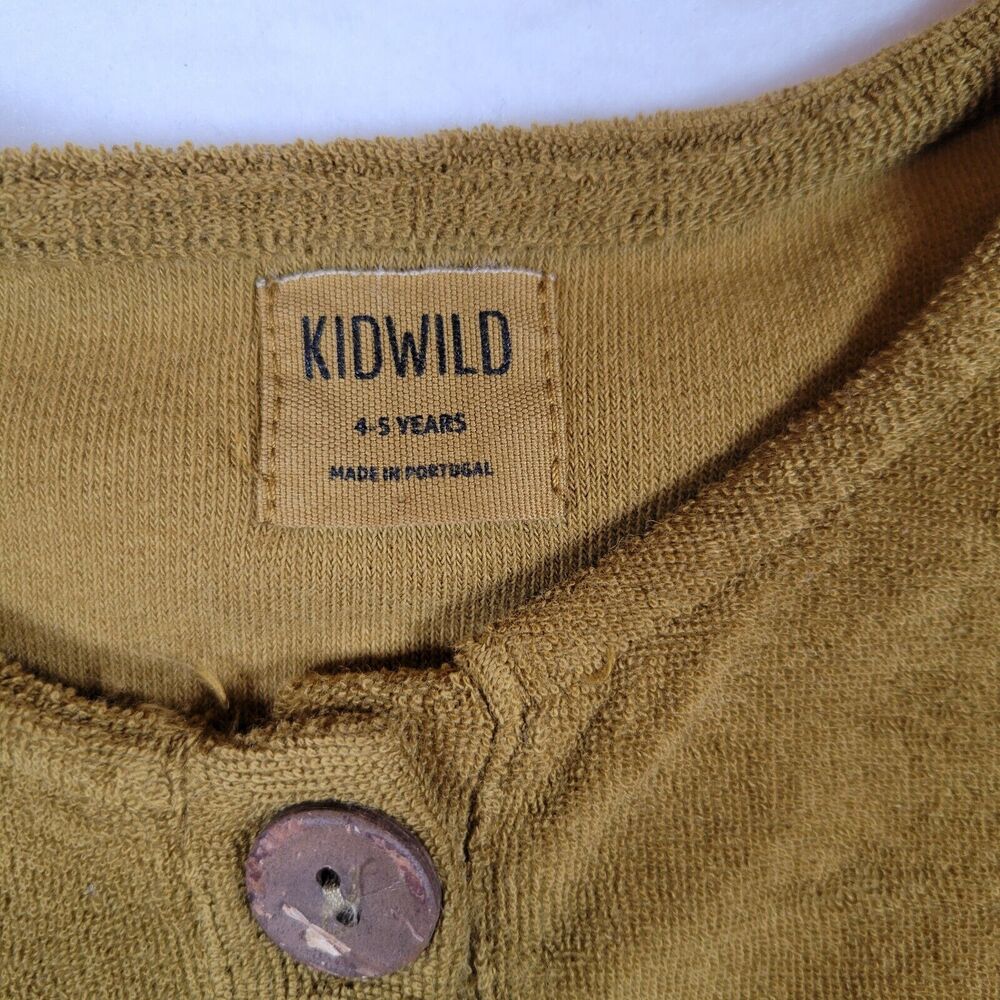 Kidwild Kids Romper Jumper Size 4-5Y Green Short Sleeve Terry Cloth Casual Boho - Picture 2 of 5
